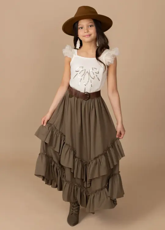 Terrea Skirt in Burnt Oregano