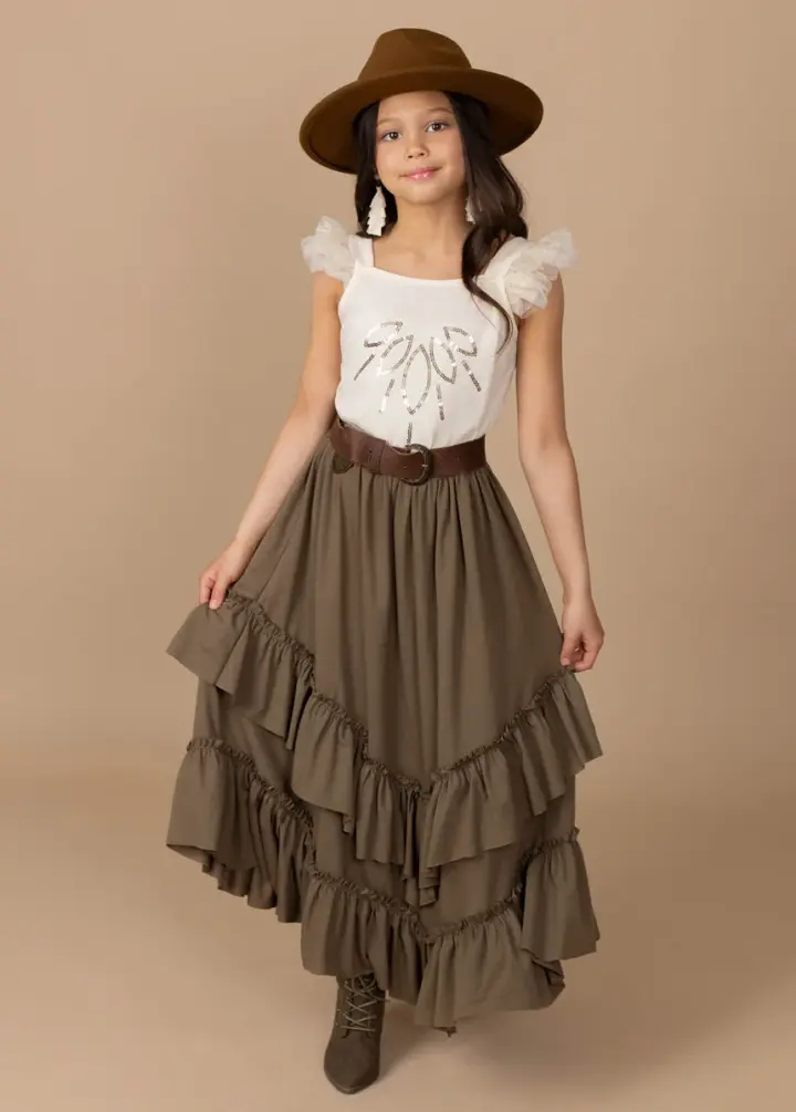 Terrea Skirt in Burnt Oregano
