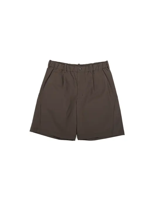 Goldwin One Tuck Light Stretch Shorts Jet Brown