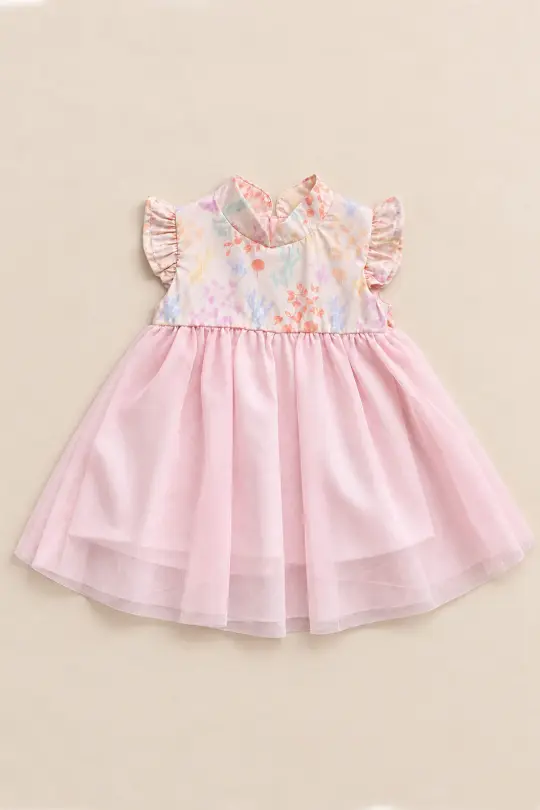 Flora Dress - Pink Floral Bamboo