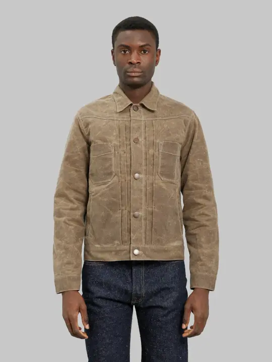 Freenote Cloth Riders Jacket Waxed Canvas Oak