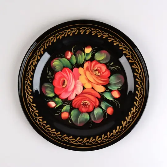 Round Zhostovo Tray