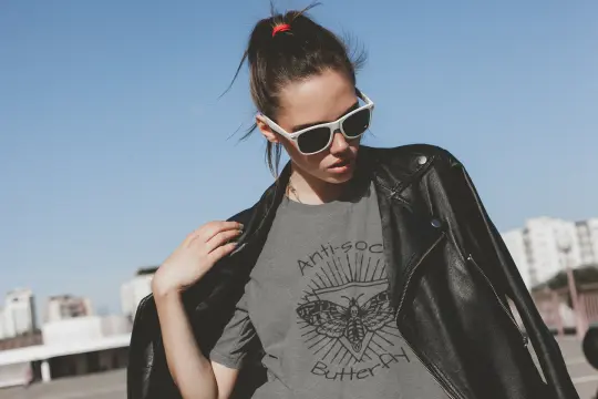 Anti-Social Butterfly Unisex Gothic Tee