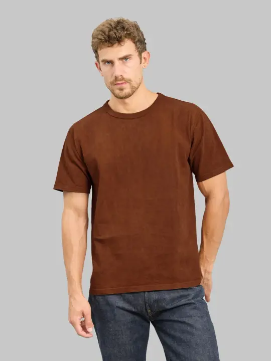 Studio D'Artisan 8198 "Amami Oshima Mud-Dyed" Loopwheeled T-Shirt Brown