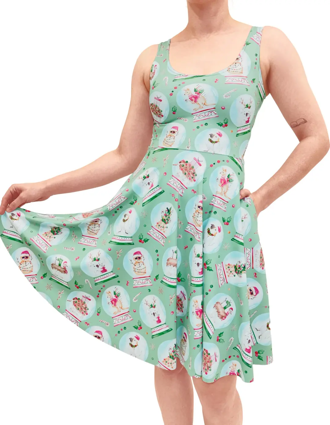 A Little Aussie Christmas Scoop Longline Dress