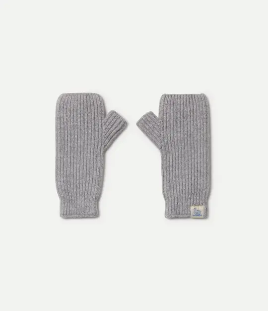 Ribbbed Merino Wool-Cashmere-Silk Wrist Warmers