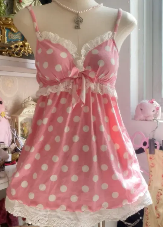 Polka Dots Cute Women's Homecoming Dress Barbie Pink Corset Mini Summer Dress Party Dress RS2442