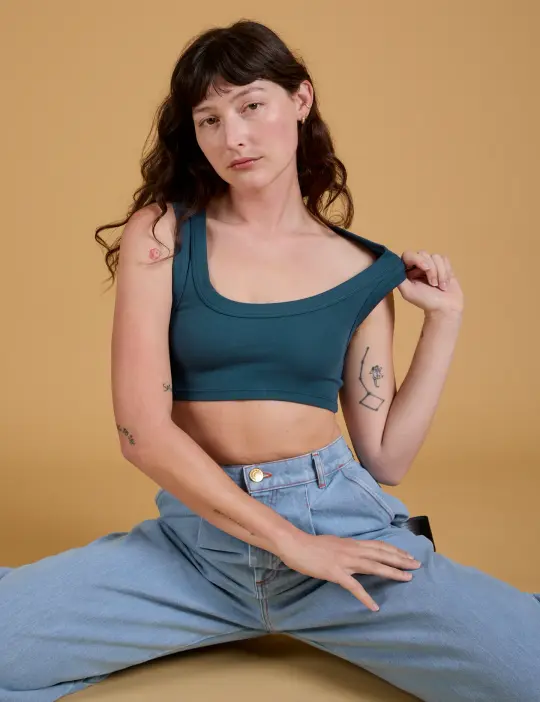 Mini Crop Tank - Lagoon *FINAL SALE*