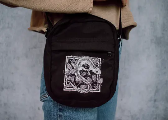 Salamander and Rosehips Mini Satchel Bag