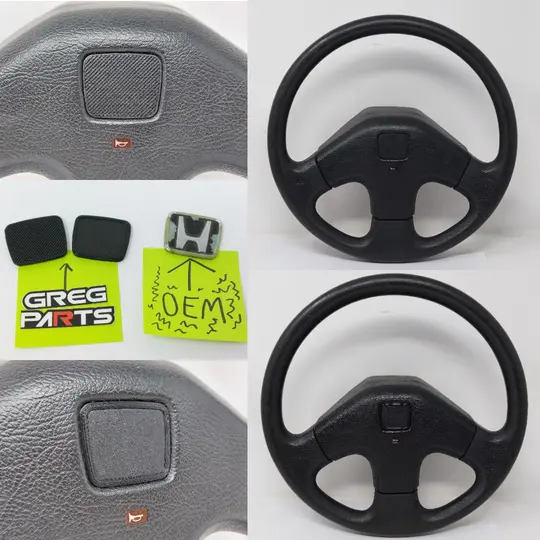 88-91 Honda CRX EF Civic Steering Wheel Badge Replica Emblem