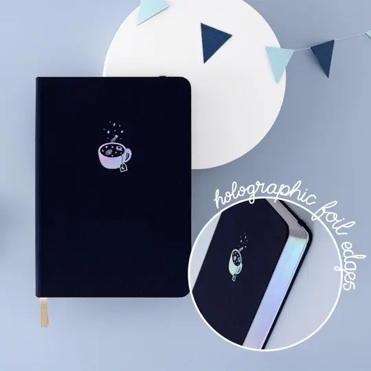Tsuki ‘Cup of Galaxy’ Limited Edition Holographic Bullet Journal ☾