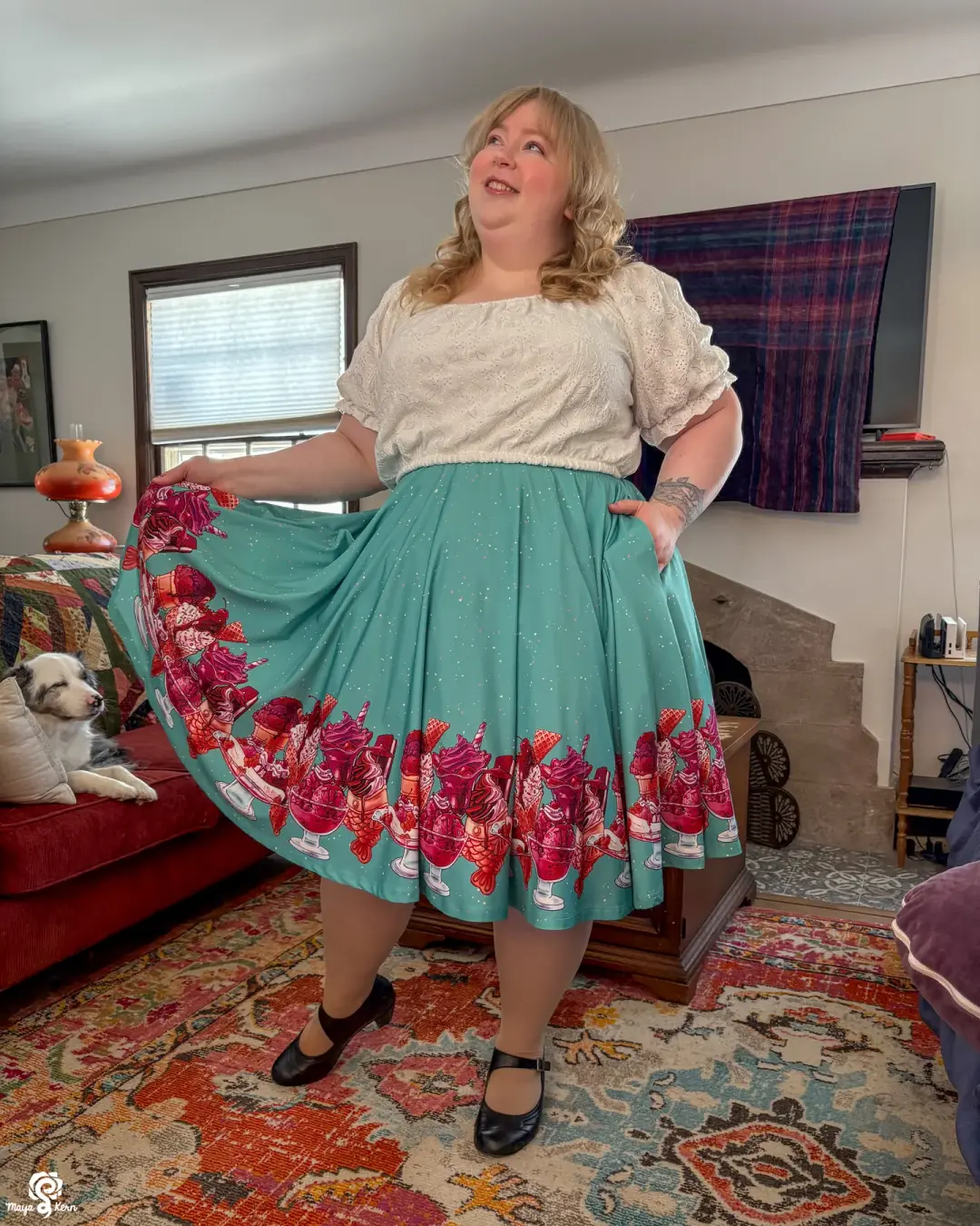 Ice Cream Midi Skirt — FINAL SALE