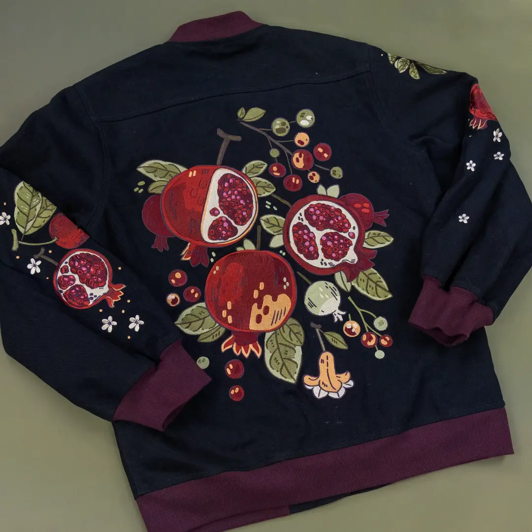 [COTTON TWILL JACKET] Scarlet Garden