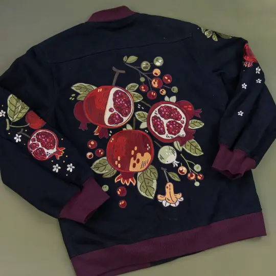 [COTTON TWILL JACKET] Scarlet Garden