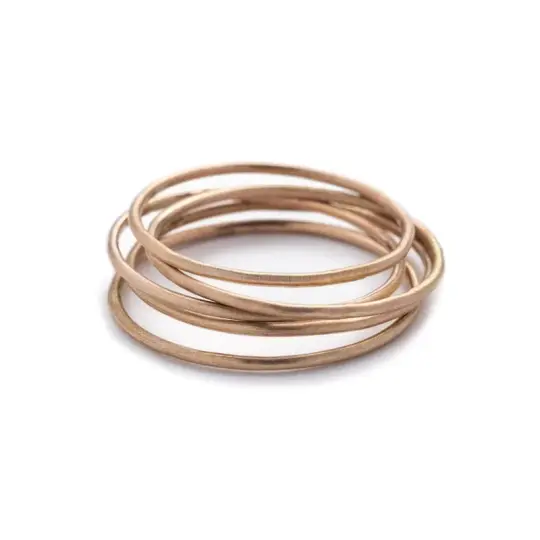 Smooth Gold-filled stacker ring