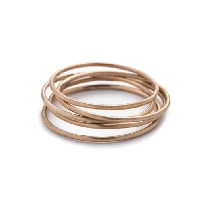 Smooth Gold-filled stacker ring
