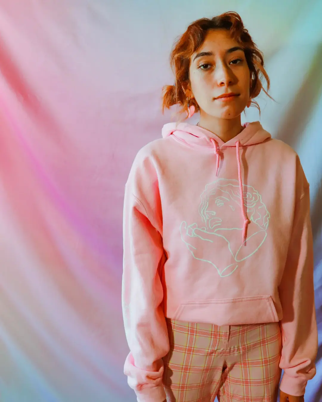 Crying is Cool Hoodie- Pink.