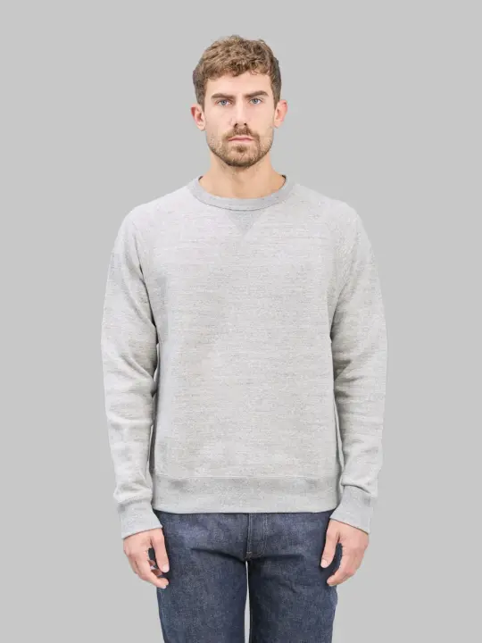 Wonder Looper Pullover Crewneck Fleeced Foxfibre® Heather Grey