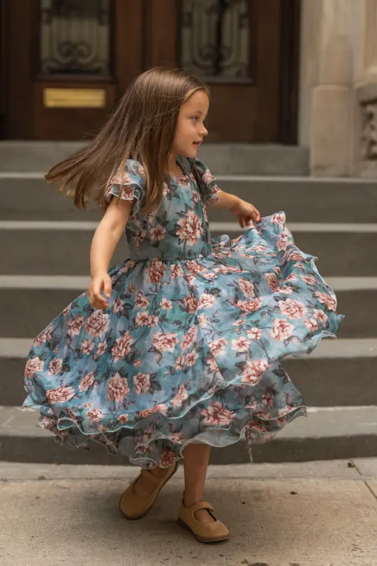 Mini Lisette Dress in Rose Dusk