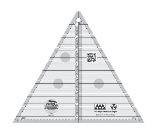 Creative Grids 60 Degree Triangle 8in Quilt Ruler
