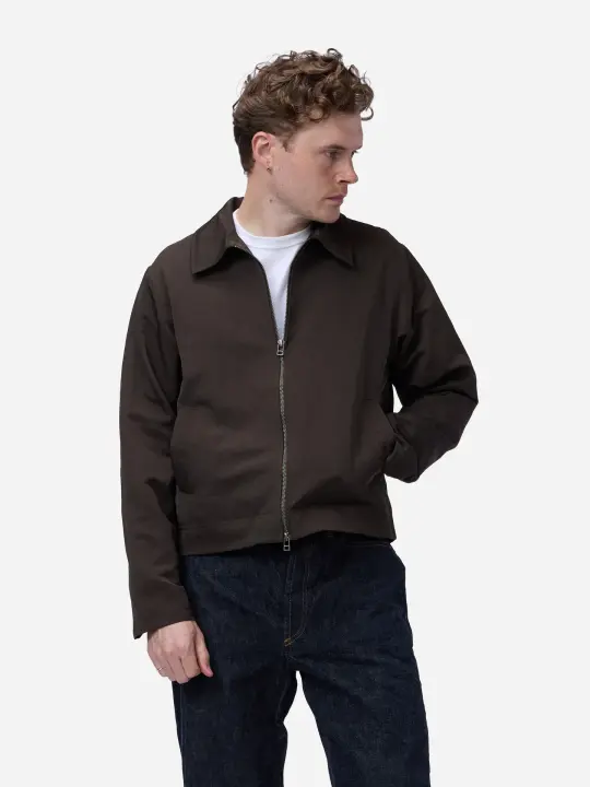 Club Jacket ~ Brown Wrinkle Nylon