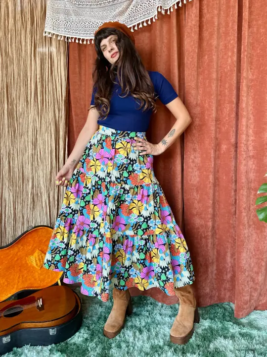 Prairie Skirt Cosmic Floral