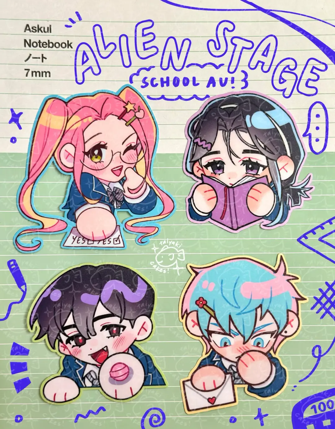 [ sticker ] alnst school au