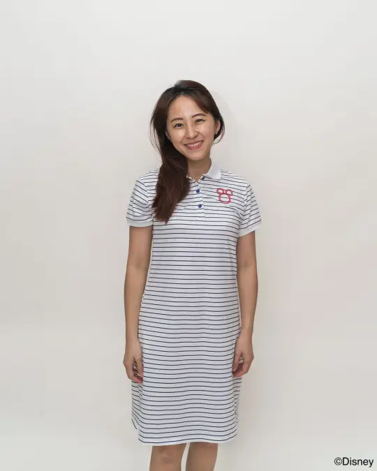 Ladies Polo Dress - Sailor Mickey Stripes
