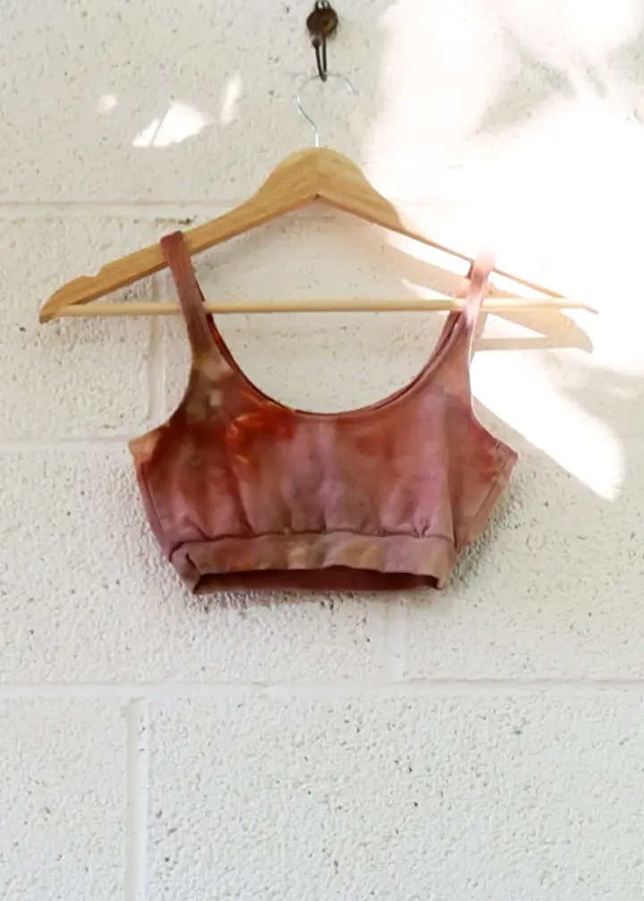 OOAK - Sadhana Banded Bra / 2XS / Stretch Cotton / Ice Dye (227)