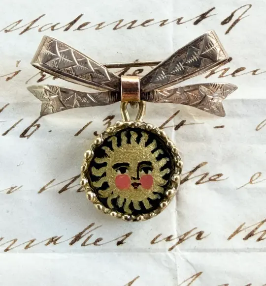 Sparkly Sun Brooch