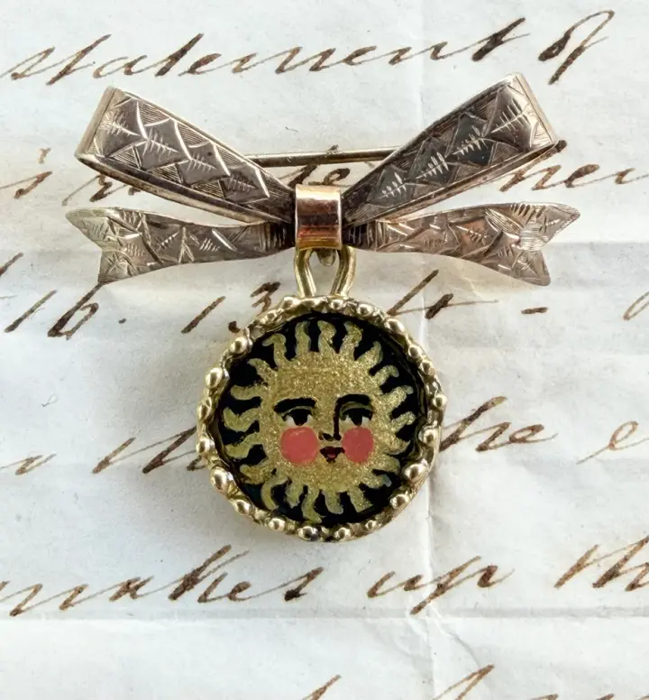 Sparkly Sun Brooch