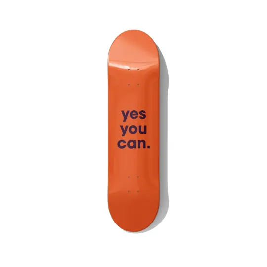 Yes You Can Typography Skateboard Wall Art