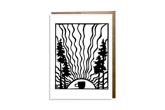 "Coffee Sunrise" card
