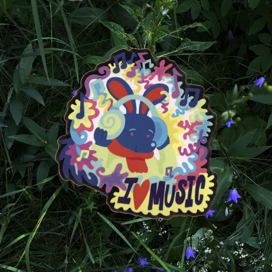 I <3 music sticker