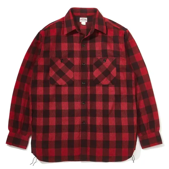 8HU TWISTED-YARN BUFFALO CHECK FLANNEL SHIRT