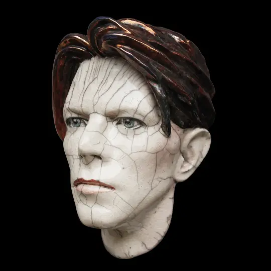 The Man Who Fell To Earth Ceramic Face Sculpture (Limited Edition Raku Piece)