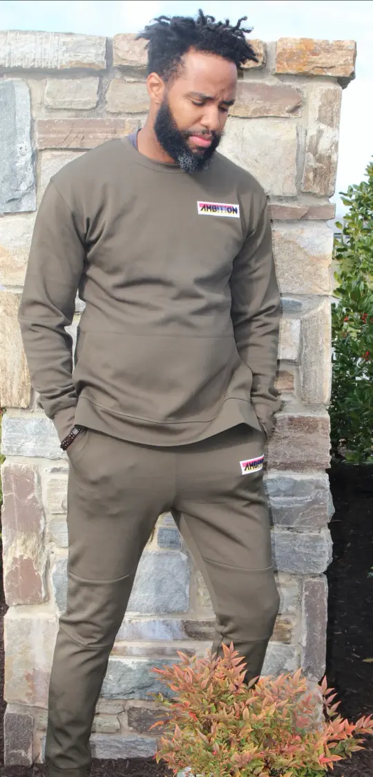 Slim Fit Tech Fleece Crewneck Suit