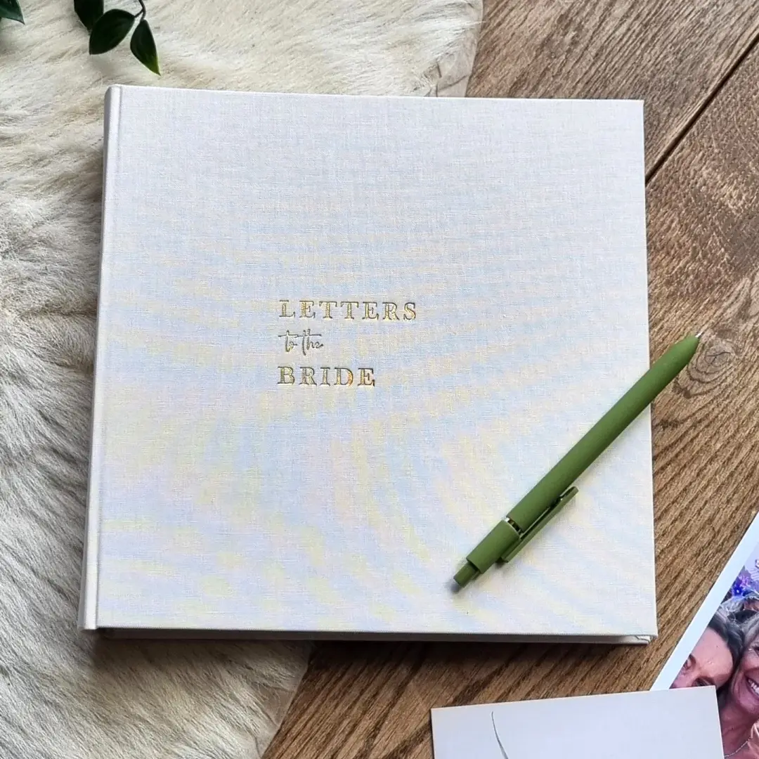 'Letters to the Bride' Book – Handmade Linen Keepsake, Gift for Bride-To-Be
