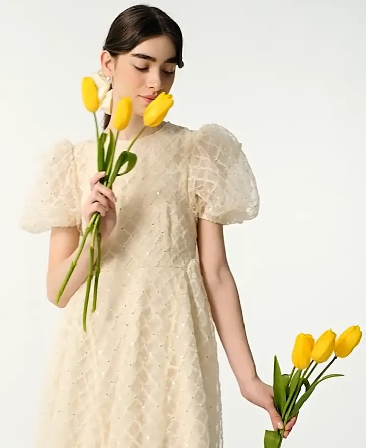 French dress floral dress long dress temperament princess dress new style for women R3563