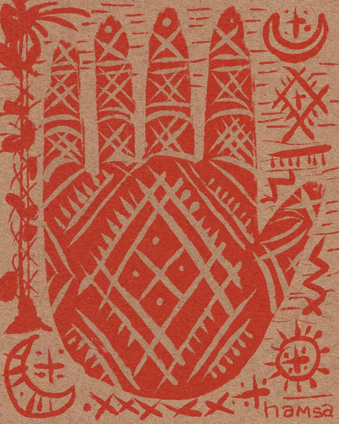 Red Hamsa PRINT