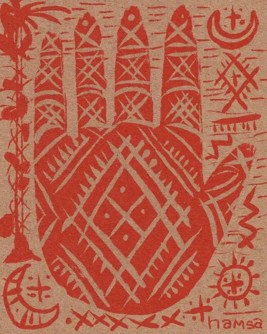 Red Hamsa PRINT