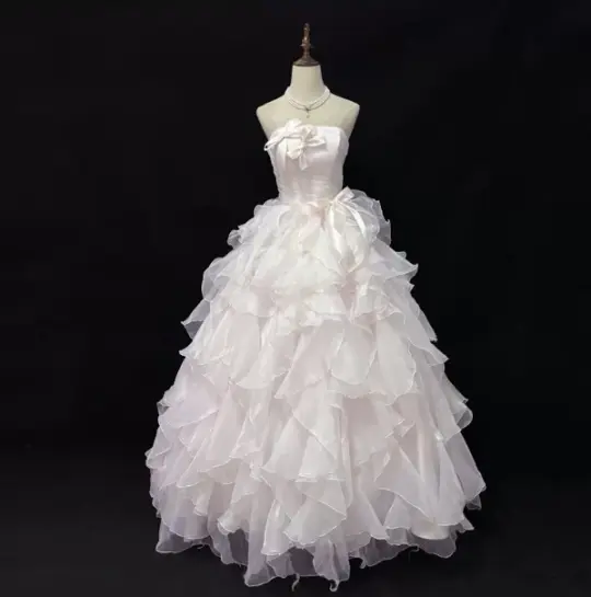 Dreamy Blush Pink Prom Gown , Tulle Pleated Corset Maxi Evening Dress Birthday Dress RS1651