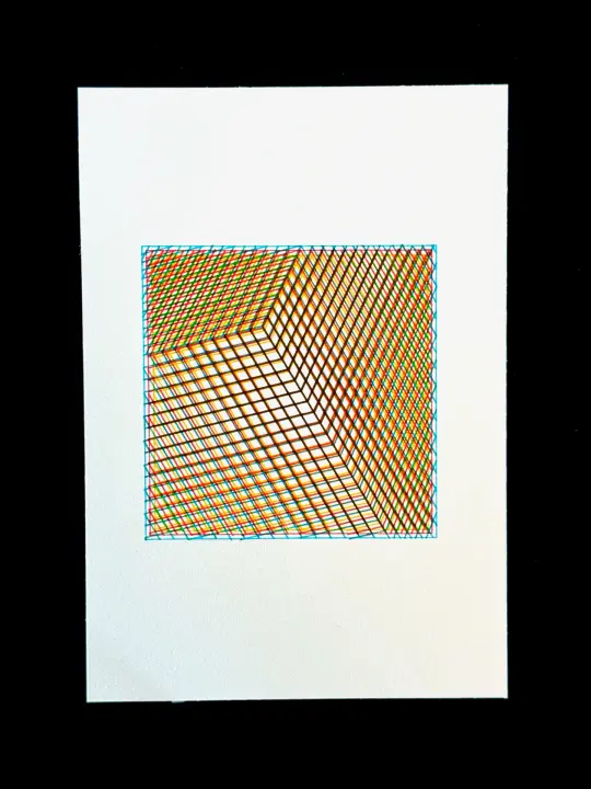 Chromatic Aberration 02  — 5x7" pen plot