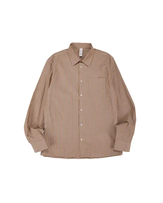 Another Aspect Another Shirt 3.0 Brown/White Stripe