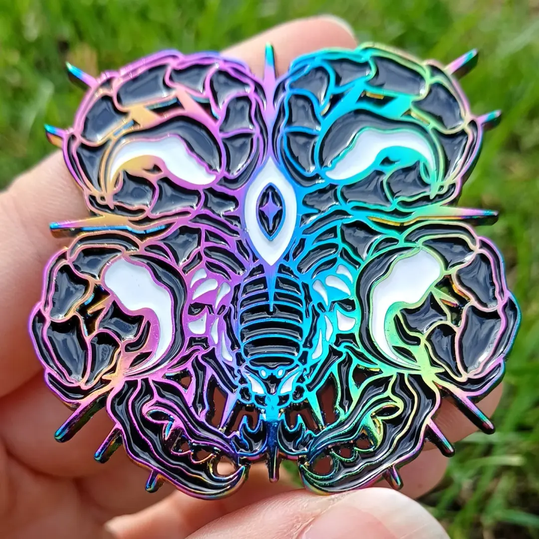 Celestial Scorpion Rainbow Enamel Pin