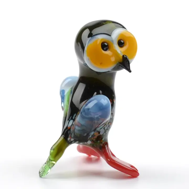 Spotted Owl Miniature Glass Figurine