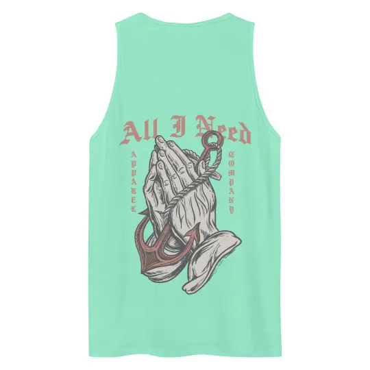 Praying hands Men’s premium tank top