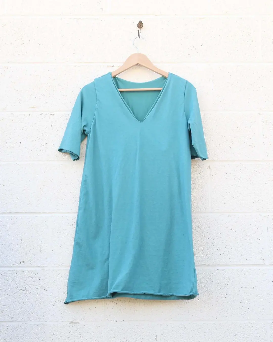 Sale - Ava Built in Bra Ojai Short Dress /  Organic Cotton / S / Raincloud (342)