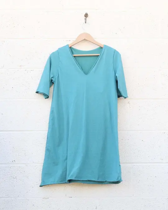 Sale - Ava Built in Bra Ojai Short Dress /  Organic Cotton / S / Raincloud (342)