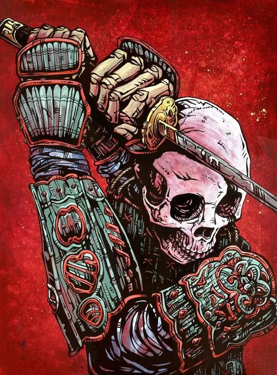Strength Canvas Print - Samurai Warrior Art by David Lozeau